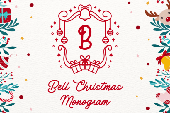 Bell Christmas Monogram: A Festive Font for Campaign Design