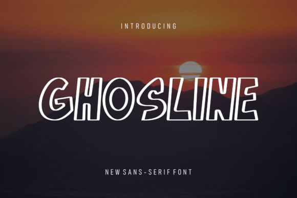 Ghosline: A Modern Outlined Sans Serif Font for Makers