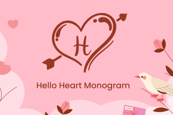 Hello Heart Monogram: A Romantic Font for Editorial Design