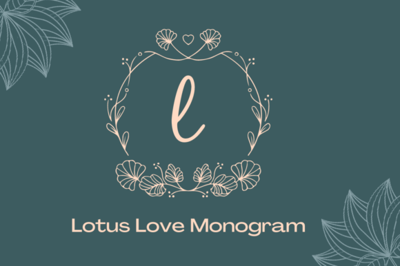 Lotus Love Monogram: A Flower-Inspired Display Font with Delicate Charm
