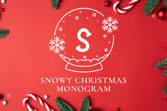 Snowy Christmas Monogram: A Handmade Maker's Holiday Typeface
