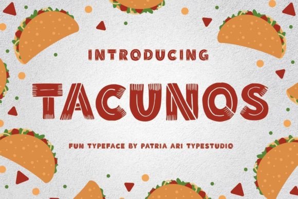 Tacunos Font: A Playful Typeface for Editorial Design and Branding